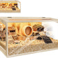 Prolee Hamster Cage Chewproof Wooden 40 Inch Guinea Pig Cages Mice and Rat Habitat Openable Top with Acrylic Sheets Solid Built