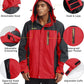 MAGCOMSEN Men's Hooded Windproof Water Resistant Rain Jacket Windbreaker 5 Pockets for Hiking,Fishing,Travel