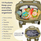 RUVALINO Diaper Bag Backpack - Multifunction Travel Back Pack Maternity Baby Changing Bags, Diaper Changing Totes, Large Capacity, Waterproof and Stylish, Baby Travel Essential, Army Green