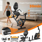 Recumbent Exercise Bike for Home Use, Quiet Recumbent Stationary Bikes for Adults & Seniors, 16-Level Resistance, Adjustable Seat, Supports 400LB, Pulse Sensors & LCD Display
