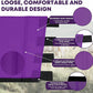 Premium 4-Pack Horse Fly Boots & Leggings Loose-Fit Fine Mesh with Stay-On Fasteners, Support Strips & Anti-Stomp Design Breathable Non-Slip Protection Leg Wrap (Large) Lavender Purple