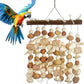 PINVNBY Large Parrot Toys Natural Nuts Corn Cob Wooden Chewing Tearing Toy for African Grey Macaws Amazon Cockatoos Eclectus Conures Cockatiels Cockatoo and Large Medium Birds (Natural)