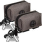 Dog Waste Bag Dispenser Pet Poop Bags Holder for Doggie Waste Bags Dispensers Soft Fabric Zipper Small Doggy Puppy Pouch for Leash Accessory Attachment with Carrier,2PC Grey