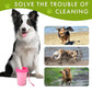 Pet Paw Cleaner Cup–Portable Dog Paw Washer with Soft Silicone Bristles–Easy to Use, Detachable, and Travel-Friendly (Red)