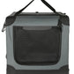 Amazon Basics 4-Doors Portable Soft-Sided Folding Travel Crate Kennel for cat, Dog, and Other Small Animals, Grey, S 26" x 18" x 18"