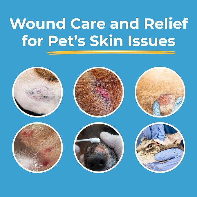 Hot Spot Gel for Dogs and Cats - Dog Wound and Skin Irritation Solution, Pet Emergency Kit, Hydrogel Ointment for Cuts, Burns, Itch, Skin Issues, and Pet Restoration & Wellness - 1.5 Oz