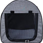 Fabric Portable Pet Kennel/Shelter, Single, Gray, 20"x20"x19.5" - Car Seat-Belt Fixture Included