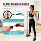 Upgraded Pilates Bar Kit – 39” Adjustable Exercise Equipment for Men, Women with 6X 20, 30, 40 lbs Resistance Bands with Adjustment Buckle – Pilates Equipment for Home Workouts for All Fitness Levels