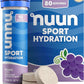 Nuun Sport Electrolyte Tablets with Magnesium, Calcium, Potassium, Chloride & Sodium, Gluten Free & Vegan, Grape, 8 Pack (80 Servings Total)