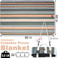 Waterproof Picnic Blanket 80" x 60" in Portable with Carry Strap for Beach Mat or Family Outdoor Camping Party, Park Blanket for Grass Park Hiking Travel, Concerts (Dark Green&White&Orange, 80" x 60")