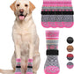 KOOLTAIL Dog Socks to Prevent Licking Paws for Hardwood Floors Anti Slip, Winter Warm Pet Boots&Paw Protector with Grippers, Double Sides Dog Shoes Booties for Small Medium Large Senior Dogs Pink M