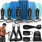 HPYGN Resistance Bands, Exercise Bands with Handles, Fitness Bands, Workout Bands with Door Anchor and Ankle Straps, for Heavy Resistance Training, Physical Therapy, Shape Body, Yoga, Home Workout Set