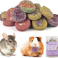 ERKOON 24Pcs Bunny Chew Toys, Small Animal Molar Toys Timothy Grass Beet Sweet Potato Pumpkin Cake Treats for Guinea Pig Hamster Bunny Chinchilla Gerbil, 100% Natural Rabbit Chews and Treats