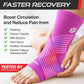 Sleeve Stars Ankle Brace for Women & Men, Ankle Wrap for Sprained, Compression Sleeve for Plantar Fasciitis Relief, Easy Customizable Support: w/ Removable Strap (Single/M:10"-12"/Hot Pink)