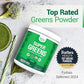 Nested Naturals Super Greens Daily Superfood Powder - Certified USDA Organic Green Powder w/20+ Whole Foods, Spirulina Powder,Wheat & Barley Grass - Probiotics, Fiber & Enzymes - Original Flavour, 30