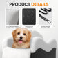 Conter Console Dog car seat(Light Grey/White) (Black/White, M)