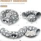 Cat Tunnel for Indoor Cats, Cute Peekaboo Cave with Dangling Balls, Pet Donut Tunnel Bed with Circle Mat for Puppy Kitten Rabbit, Grey