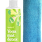 ASUTRA Yoga Mat Cleaner Spray (Mindful Lemongrass), 4 fl oz - No Slippery Residue, Organic Essential Oils Deep-Cleansing for Fitness Gear & Gym Equipment, Microfiber Towel Included