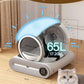 (2025) Self Cleaning Litter Box, Upgraded Robot Automatic Litter Box for Multiple Cats, 65L+9L Extra Large, Features Negative ion Sterilization and Deodorization, APP Control, 3 Rolls Litter Liners