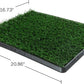 Artificial Grass Puppy Pee Pad for Dogs and Small Pets - 16x20 Reusable 3-Layer Training Potty Pad with Tray - Dog Housebreaking Supplies by PETMAKER