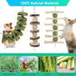 ERKOON Bunny Chew Toys, Rabbit Chew Toys for Teeth Grinding, Improve Dental Health, 100% Natural Apple Wood Timothy Grass Cake Treats for Rabbits Guinea Pigs Chinchillas Bunnies Hamsters (5 Pcs)