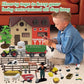 109PCS Farm Animals Toys Set Comes with Barn, Rice Storehouse, Rice Trolley, Milking shed, Farmer, Fence - Playset for Kids Toddlers Boys Girls 5+ Years Old