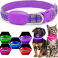 Flashseen LED Cat Collar,Light Up Dog Collar Rechargeable, Dog Lights for Night Walking, Comfortable Soft Mesh Pet Collar Adjustable for Cats Puppy and Small Dogs (Purple, XS)