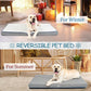 EMPSIGN Reversible Cool and Warm Dog Bed for Crate Pad, Pet Beds with Washable and Removable Cover, Dog Crate Beds Sleeping Mats, Beds for Dogs Crate for Large Medium Small Dogs, Grey