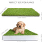 Dog Grass Pad with Tray, Dog Litter Box, Porch Potty for Puppy Pee Training, Indoor Portable Fake Grass Pee Pad System, Artificial Grass + Pee Pad Holder