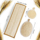 Natural Loofah Sponge Back Exfoliating Scrubber Combo Set, Seep Cleansing Skin and Facial Loofah Pad