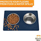 Neater Pet Brands Neater Mat Pet Mats for Food and Water, Cat & Dog Bowl Mat Waterproof Silicone, Feeding Tray, Dog Food Mats for Floors, Placemat w/Raised Edge for Under Bowls, 16” x 10”, Dark Blue