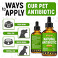 Antibiotics for Dogs | Antibiotics for Cats | Herbal Supplement for Digestion, Breathing, Urination | for Infections, Cough, Allergies | Beef Flavor & Cranberry | for All Pet Breeds | 2 Oz