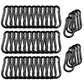 40PCS M5 Black Carabiner Clip, 3/16Inch Snap Hook Quick Link Small Clips, 2'' Spring Carabiner Link Buckle for Fishing Camping Hammock Dog Leashes-220LBS Holding Capacity
