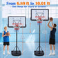 Portable Basketball Hoop with Stable Base, Basketball Hoop Goal System for Teens Adults, Heavy-Duty Steel, Adjustable Height, Easy to Move, Outdoor & Indoor Use