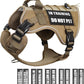 WINSEE Service Dog in Training Mesh Harness with 10 Pet Patches, Soft Air Mesh Breathable Tactical Dog Molle Vest, Reflective Military Pet Vest for Walking Hiking for Large Dogs