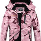 MOERDENG Women's Waterproof Ski Jacket Warm Winter Snow Coat Mountain Windbreaker Hooded Raincoat Jacket