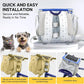 Cat and Dog Backpack Carrier, Breathable Cycling Pet Bag with Mesh Ventilation, Portable Outing Traveling Pet Bag with Top Waterproof Fabric for Small, Medium Cats, Small Dogs, Blue