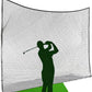 10ft, 15ft, 25ft Sports Practice Netting Sturdy Net Hitting Throwing Pitching Net 150LB Impact Hit Tested Nylon Mesh Netting for Golf, Baseball, Softball, Hockey, Soccer, LAX