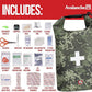 Avalanche First Aid Kit in Dry Bag, 103 Pcs Emergency Supplies Kit in Waterproof Bag for Home, Car, Travel, Sports or Camping, Durable, Ideal for Water Activities, Survival Gear Kit
