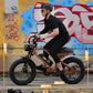 Qlife Electric Bike for Adults-1500W Peak Motor 20" Fat Tires 28MPH(Unlock to 35MPH) EBike Moped, 624-1248Wh Removable Battery Bicycle, with Dual Suspension & Brakes Motorcycle, 7-Speed,Spark