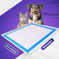 TidyFriend Dog Pee Pad Holder Tray Fits for 27.5” x 44” Wee Wee Pee Pads - Stable Grip, Raised Edges, Quick-Wipe Silicone Surface Dog Potty Tray Holder for Indoor Flooring Protection (White)