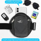 HiRui Universal Comfort Armband Phone Holder Running Armband Adjustable Wristband Phone Holder for Exercise Workout Compatible with iPhone 16/15/14/13/Plus/Pro Samsung Galaxy All Phones (Black)
