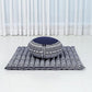 Leewadee Meditation Cushion Set – 1 Round Zafu Meditation Pillow and 1 Square Roll-Up Zabuton Meditation Mat, Pillows Bundle Filled with Kapok