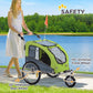 Aosom Dog Bike Trailer 2-in-1 Pet Stroller with Canopy and Storage Pockets