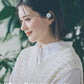 nwm DOTS Wireless On-Ear Speakers (Open Ear Earphones) Sound Leakage suppressed (PSZ Technology - Bone Conduction Alternative) with Optimal Microphone Function Designed in Japan | Burgundy Red