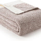 Snuggle Sac Heather Taupe Throw Blanket for Couch, Reversible Super Soft Knitted Blankets Warm Cozy Knit Fuzzy Plush Lightweight Throws for Sofa, Bed, Camping, Picnic, Taupe, 50x60 inches