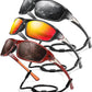 3 Pack Polarized Sports Sunglasses for Men, Mens Sunglasses Wrap Around UV400 Protection for Cycling Fishing Driving