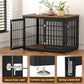 38 Inch Heavy Duty Dog Crate Furniture for Large and Medium Dogs, Decorative Pet House End Table, Wooden Cage Kennel Furniture Indoor, Rustic Brown