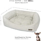 Jax & Bones Dog Napper - Machine Washable Shag Bed for Dogs - Extra Heavy Duty Bolstered Sides - Small White Dog Mat | 24 x 21 Inches