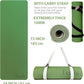 Extra Thick Exercise Yoga Mat with Strap - 2/5 Inch (10MM), Non-Slip Workout Mat for Yoga, Pilates, and Floor Exercises